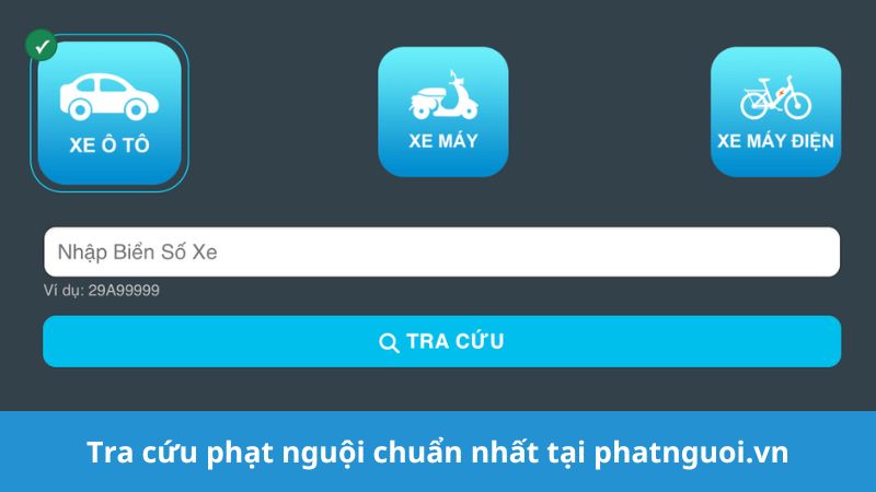 Tra cứu phạt nguội Bến Tre trên web phatnguoi.vn