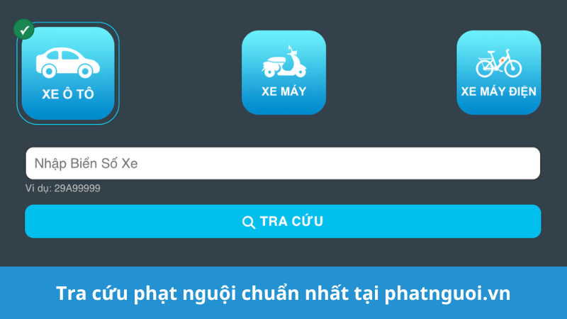 Tra cứu phạt nguội Thái Nguyên trên web phatnguoi.vn