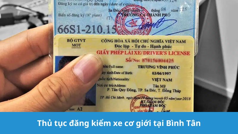 Thủ tục đăng kiểm xe cơ giới tại Bình Tân