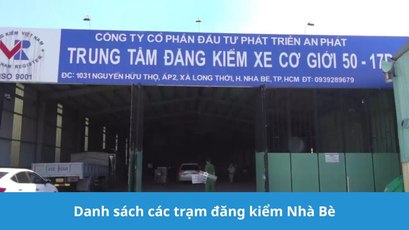 danh sách các trạm đăng kiểm Nhà Bè