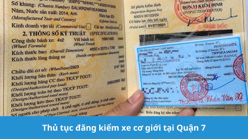 Thủ tục đăng kiểm xe cơ giới tại Quận 7