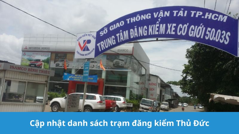 danh sách các trạm đăng kiểm Thủ Đức