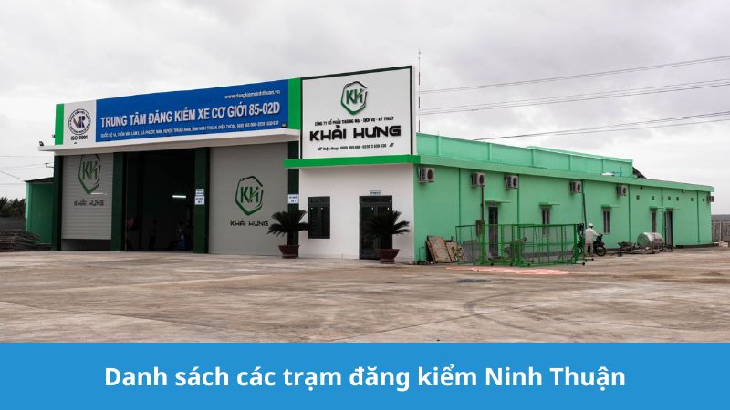 danh sách các trạm đăng kiểm Ninh Thuận