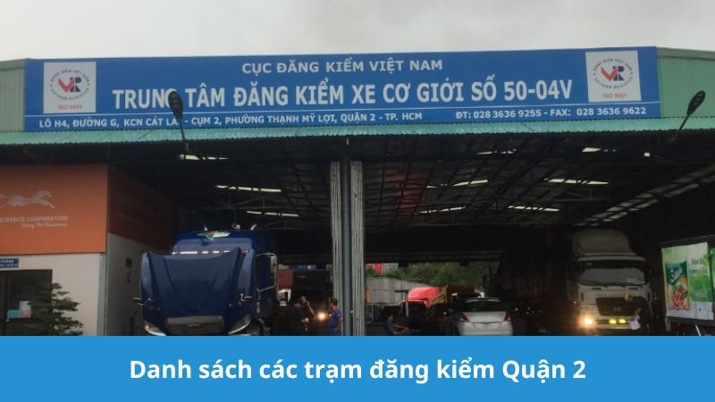 danh sách các trạm đăng kiểm Quận 2