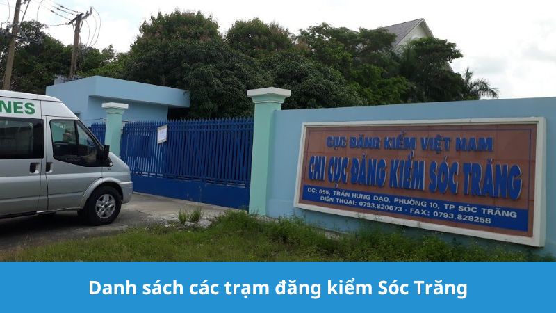 danh sách các trạm đăng kiểm Sóc Trăng