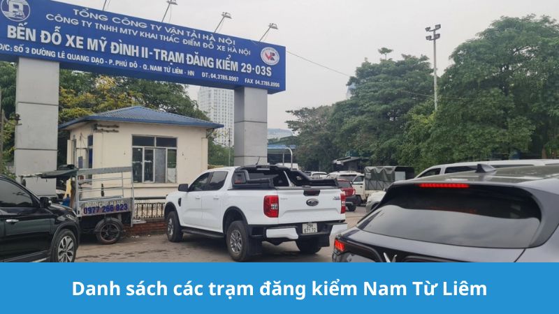 danh sách các trạm đăng kiểm Nam Từ Liêm